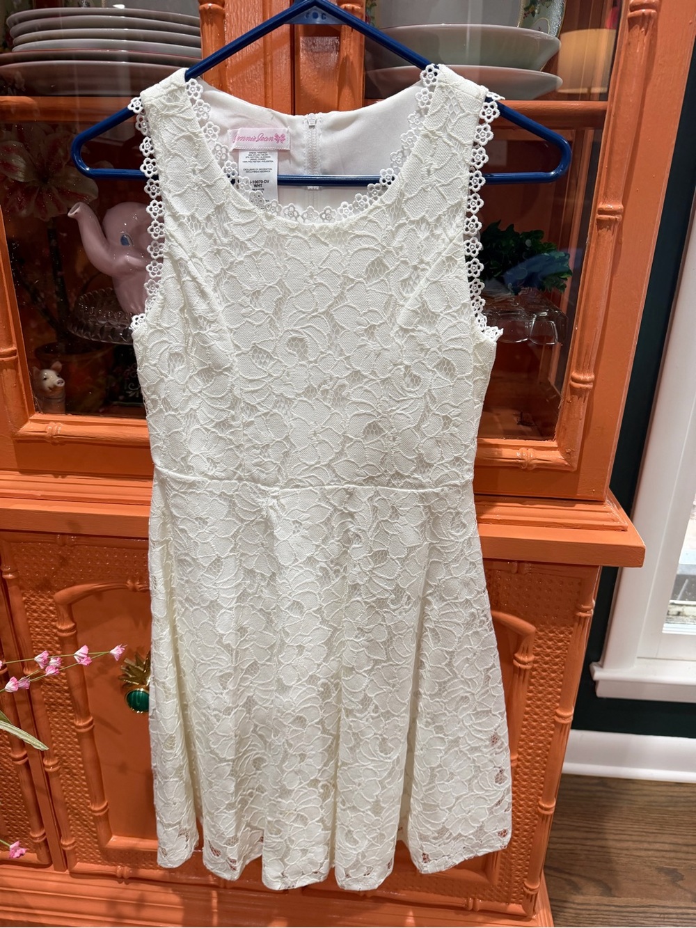 Bonnie Jean Ivory Lace Fit-and-Flare Dress